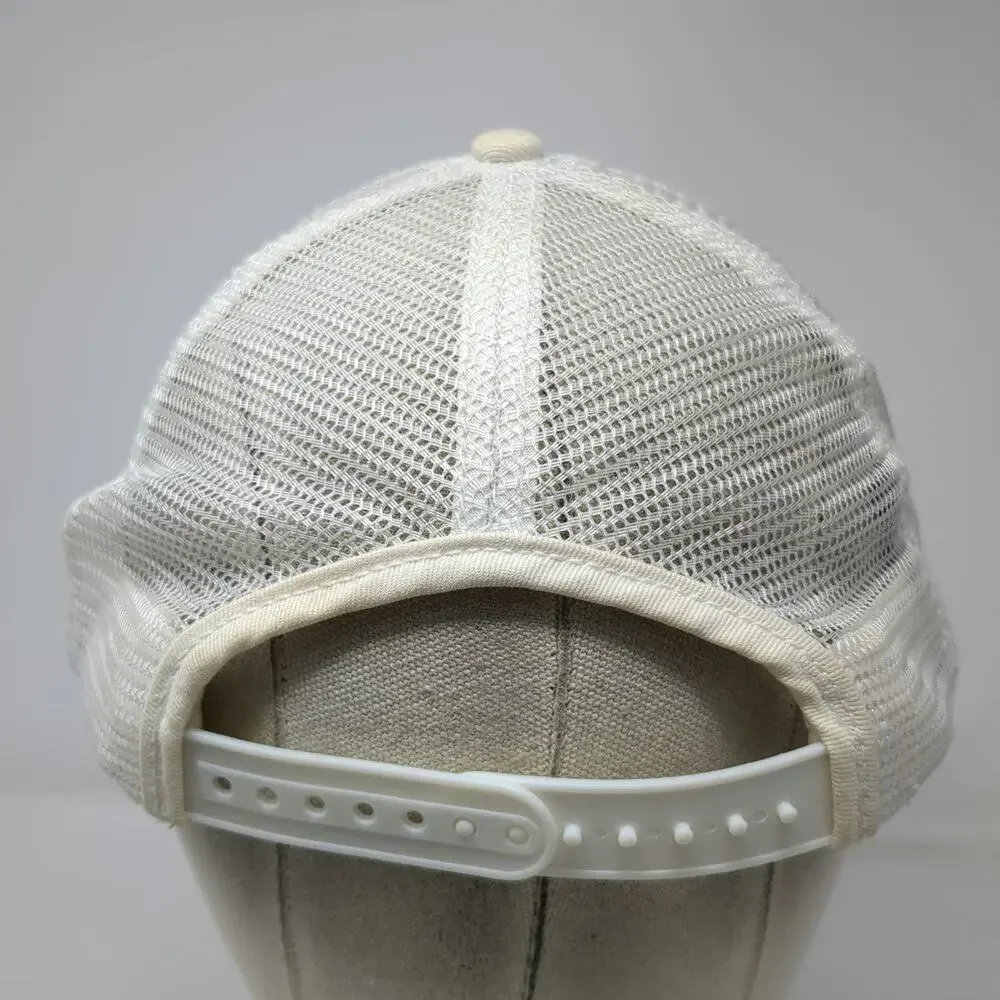 True Religion Trucker Hat White Blue Red One Size All Over Print Mesh Logo